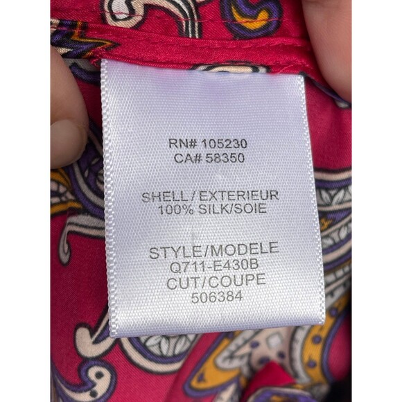 Equipment flowing paisley silk pants size small - Picture 9 of 10